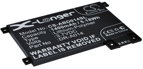 Batteri til Amazon DR-A014,170-1056-00,S2011-002-A,S2011-002-S,MC-354775 1400 mAh