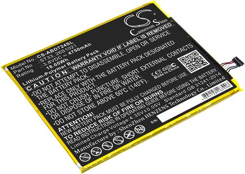 Batteri til Amazon ST33,26S1021,58-000303,58-000313 4750 mAh