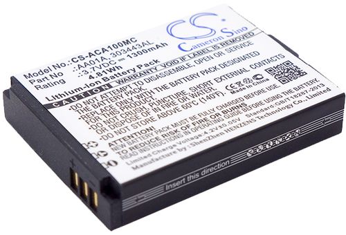 Batteri til ACTIVEON AA01A,303443AL (1300mAh)