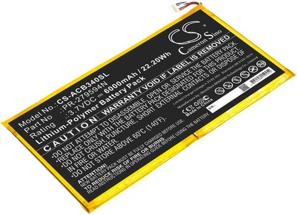 Batteri til Acer PR-279594N,PR-279594N(1ICP3/95/94-2) 6000 mAh