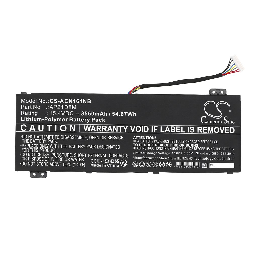 Batteri til Acer AP21D8M,KT.0040G.015 3550 mAh