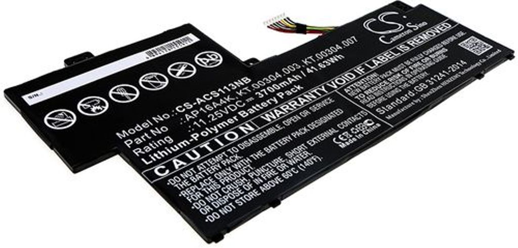 Batteri til Acer AP16A4K,KT.00304.003,KT.00304.007 3700 mAh