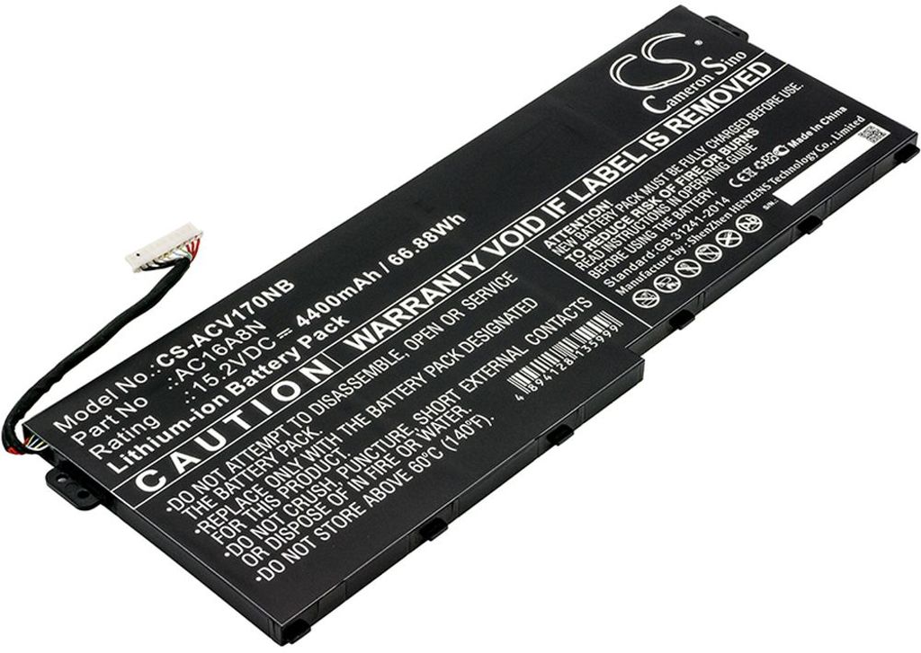 Batteri til Acer AC16A8N,KT.0040G.009 4400 mAh