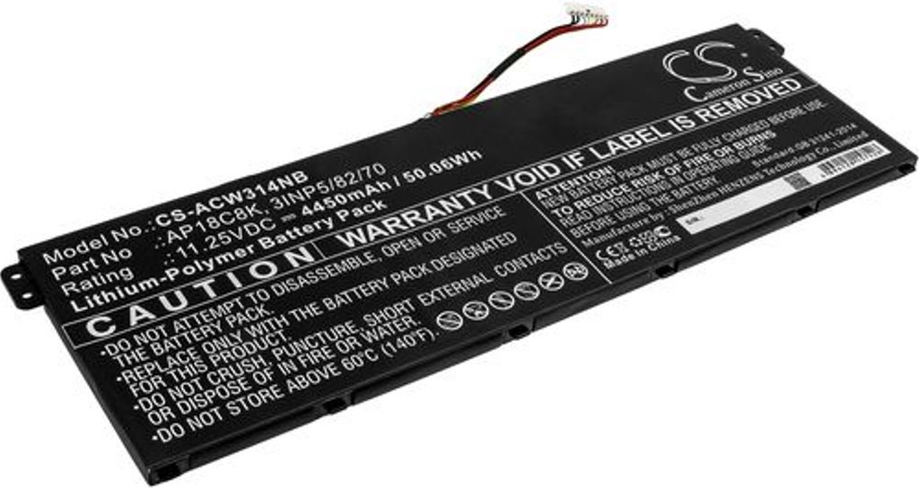 Batteri til Acer AP18C8K,3INP5/82/70 4450 mAh