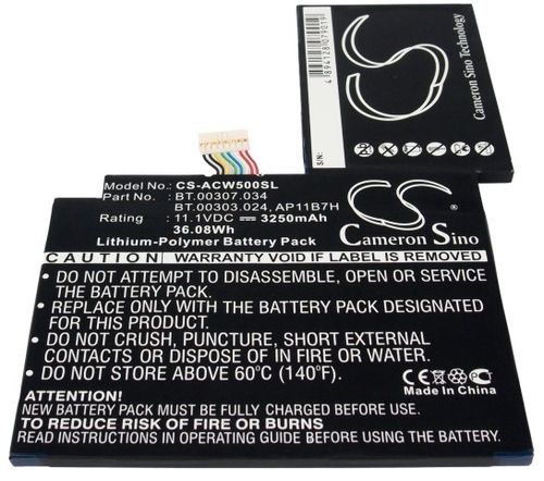 Batteri til Acer AP11B7H,BT.00303.024,BT.00307.034 3250 mAh