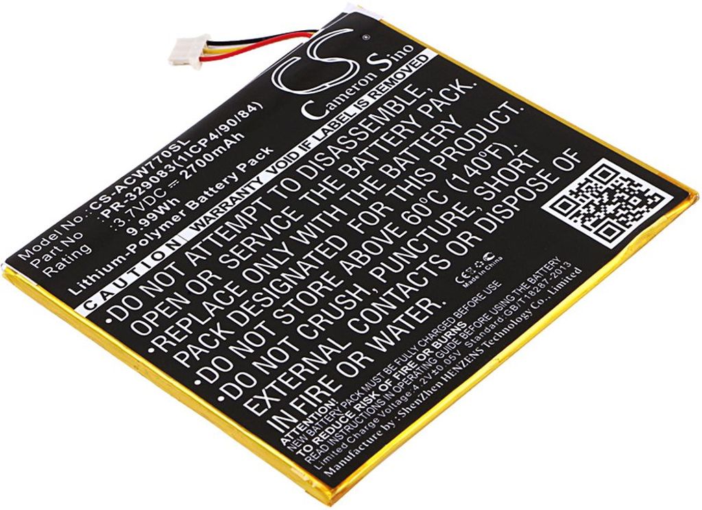 Batteri til Acer KT.0010H.003,PR-329083(1ICP4/90/84),PR-329083 2700 mAh