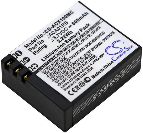 Batteri til ACTIVEON ACA01RB (600mAh)