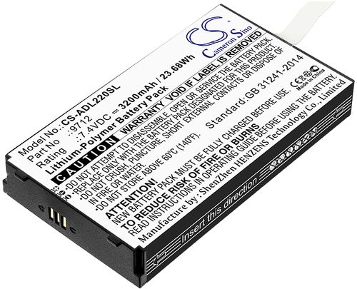 Batteri til Additel 9712,9702 3200 mAh