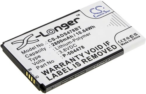 Batteri til ADT P-504478 2800 mAh