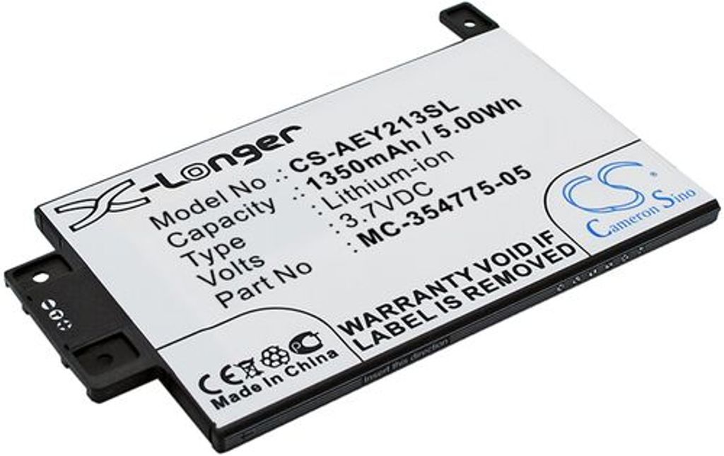 Batteri til Amazon MC-354775-05,S13-R1-D,S13-R1-S,58-000049 1350 mAh