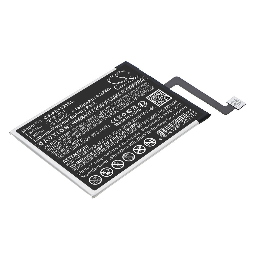 Batteri til Amazon 26S1027,26S1027-A,58-000426 1650 mAh