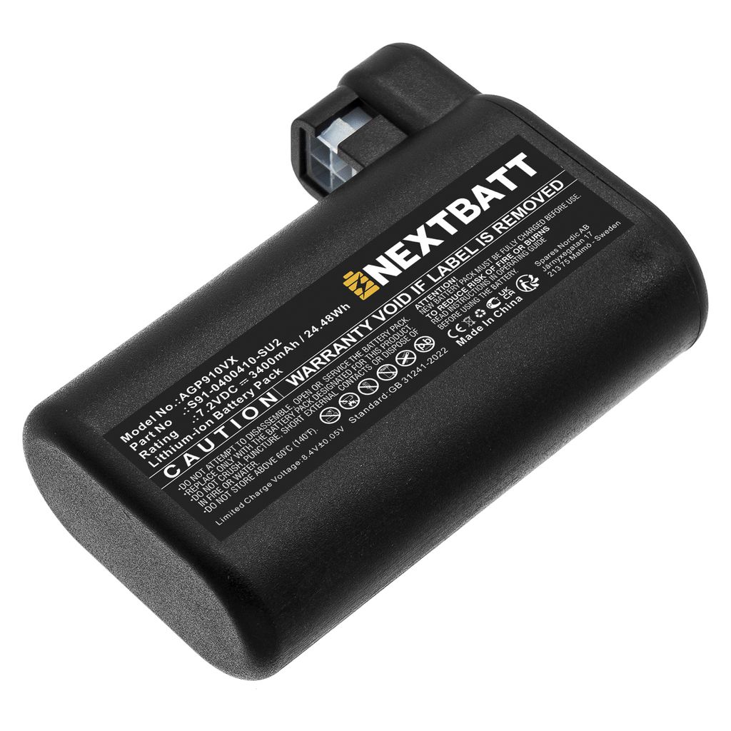 Batteri til Electrolux OSBP72LI25 3400 mAh