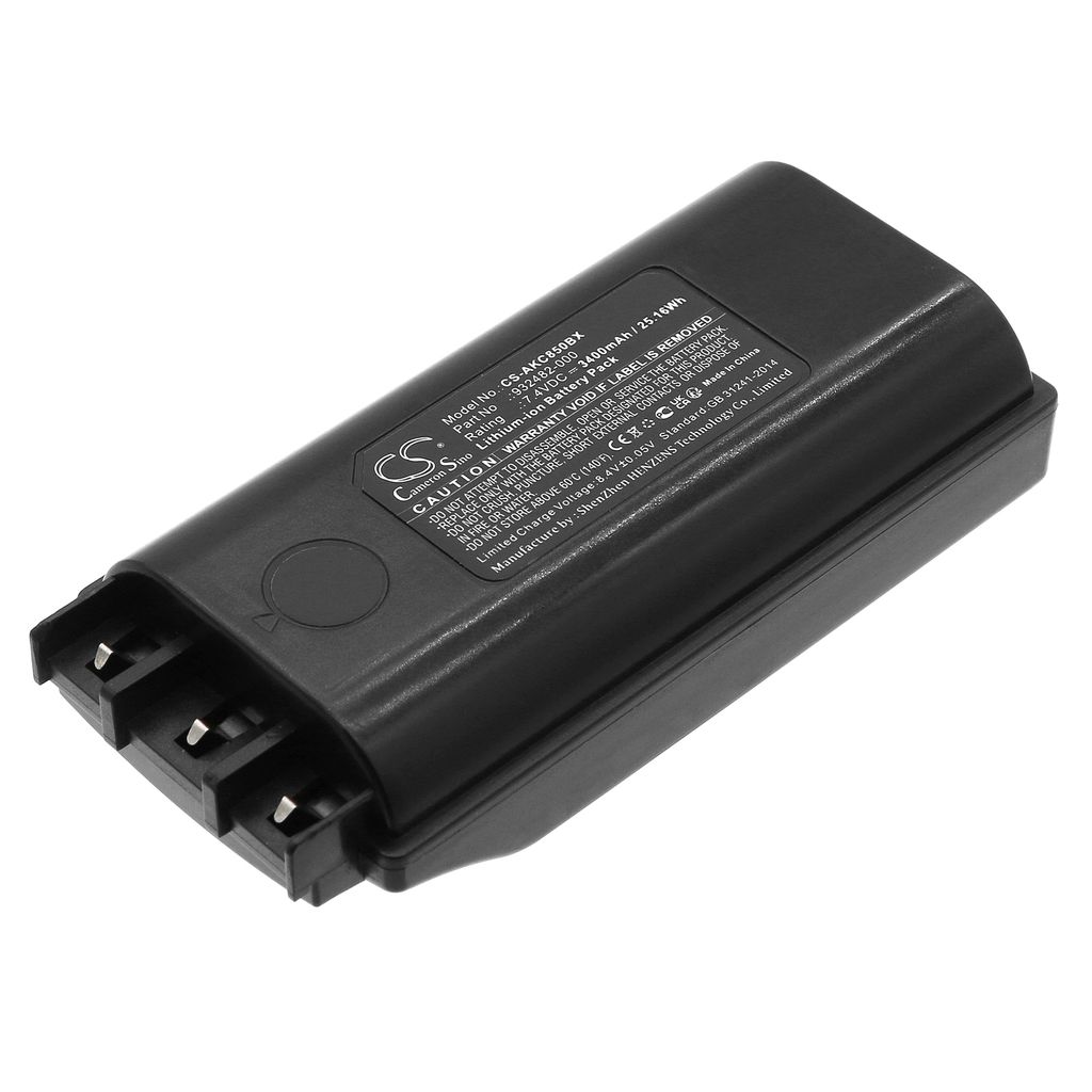 Batteri til Akerstroms 932482-000,365-2000,928862-000 3400 mAh