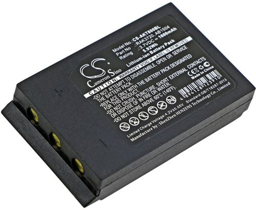 Batteri til Akerstroms RAK3720,AB11R,AB1504,933719-000 1600 mAh