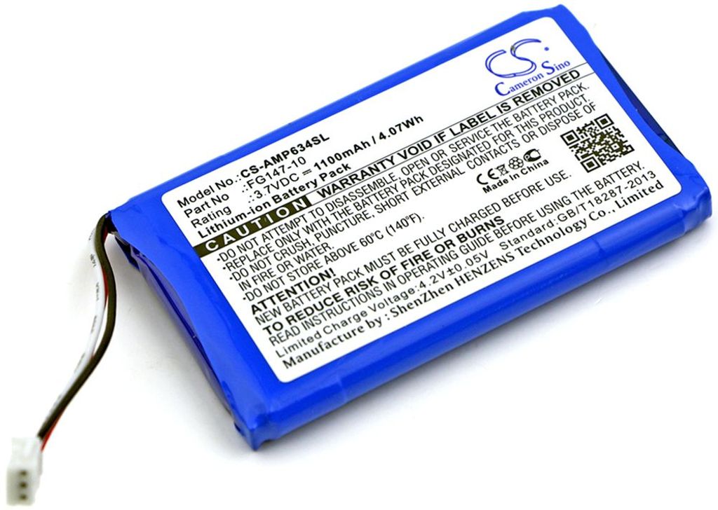 Batteri til AMX FG147-10,MIO-RBP,54-0148-SA 1100 mAh