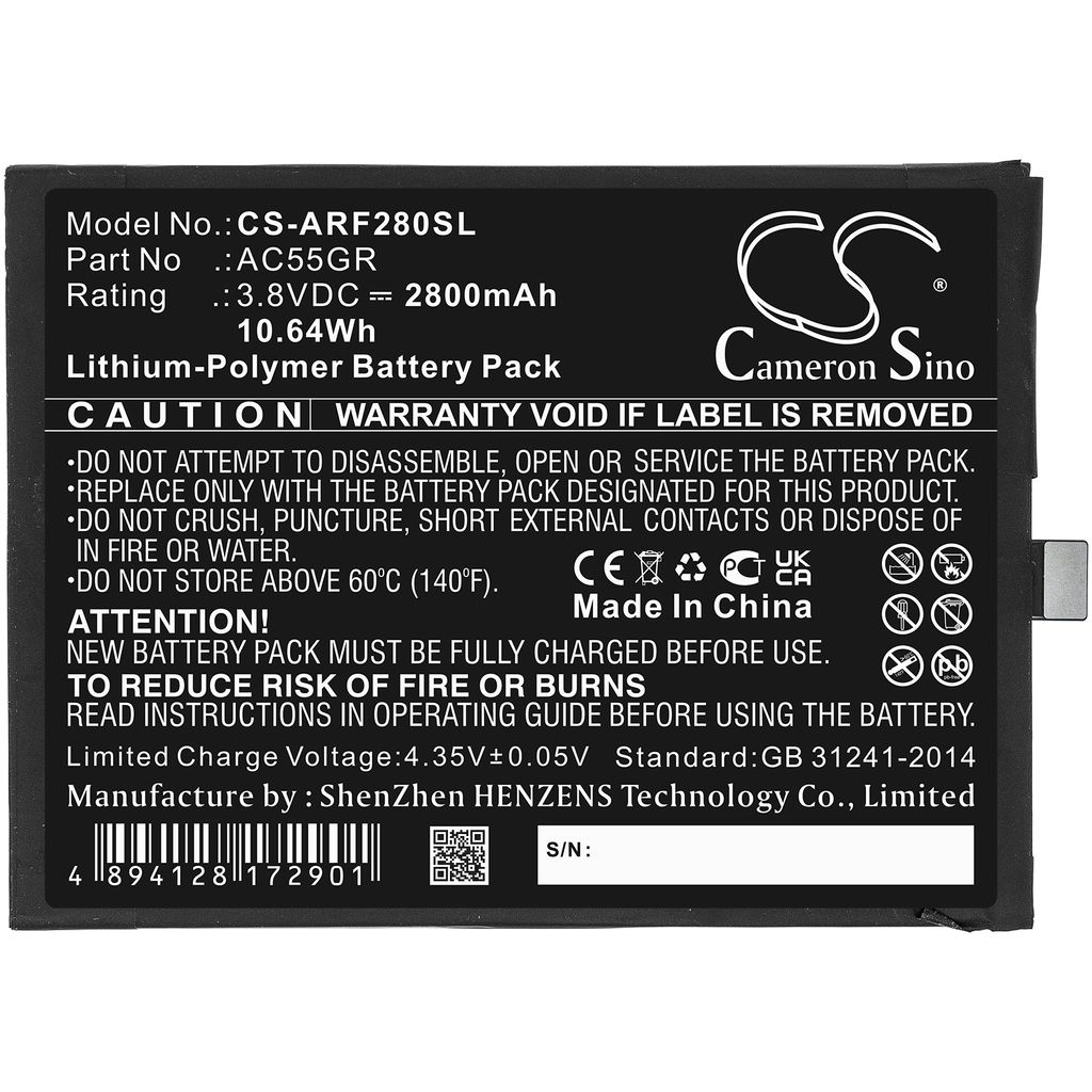 Batteri til Archos AC55GR 2800 mAh