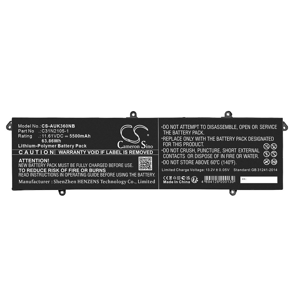 Batteri til Asus 0B200-04240000,C31N2105-1 5500 mAh