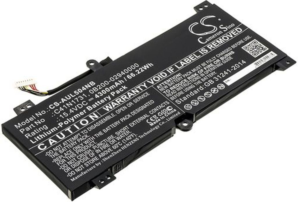 Batteri til Asus C41N1731,0B200-02940000 4300 mAh