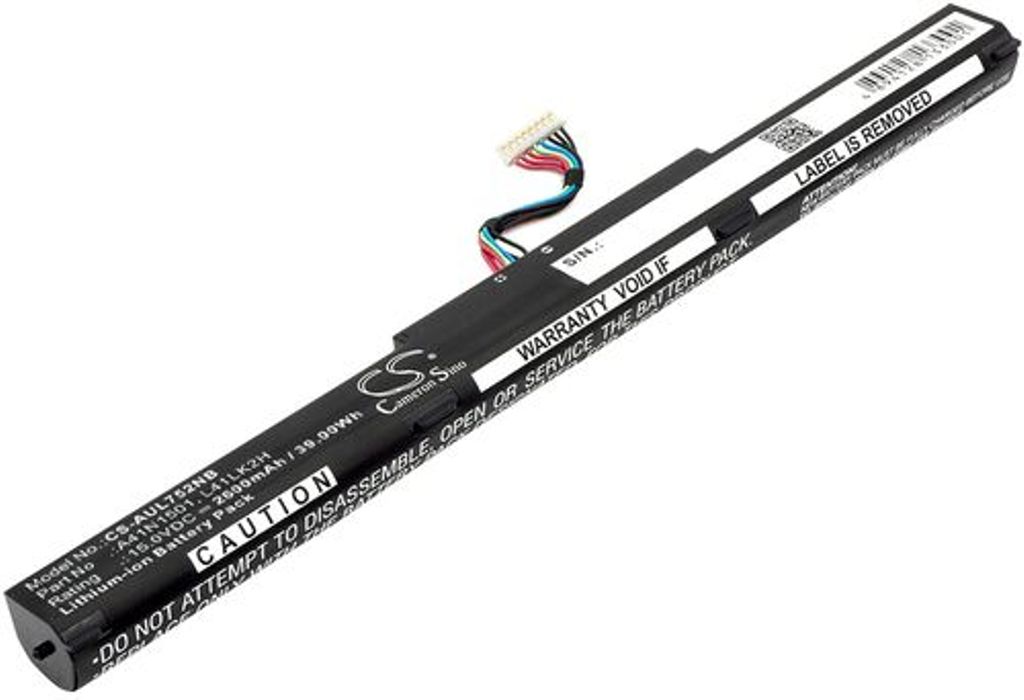 Batteri til Asus A41N1501,L41LK2H,L41LK9H,0B110-00360000,0B110-00360100,A41Lk9H 2600 mAh