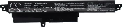 Batteri til Asus A31N1302,1566-6868,0B110-00240100E,A31LMH2,A31LM9H,A31LM2H,A3INI302,A3lNl302 2900 mAh