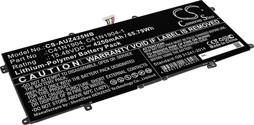 Batteri til Asus 0B200-03660000,02B200-03660500,C41N1904,C41N1904-1 4250 mAh