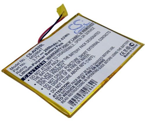 Batteri til Archos M02864T 2600 mAh