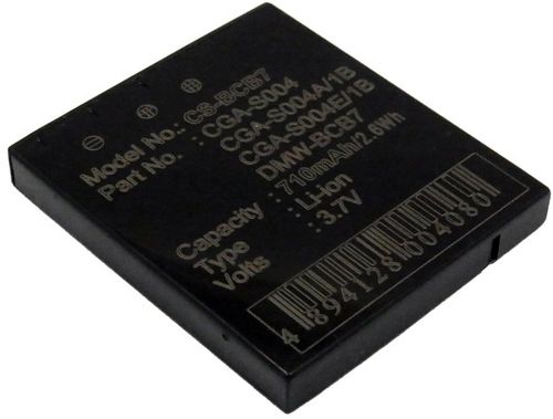 Batteri til Panasonic CGA-S004,CGA-S004A/1B,CGA-S004E/1B,DMW-BCB7,CGA-S004A (710mAh)