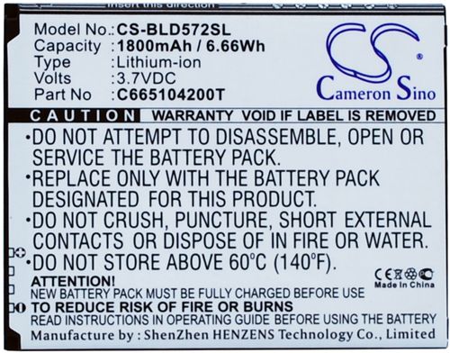 Batteri til BLU C665104200T,C765804200L 1800 mAh