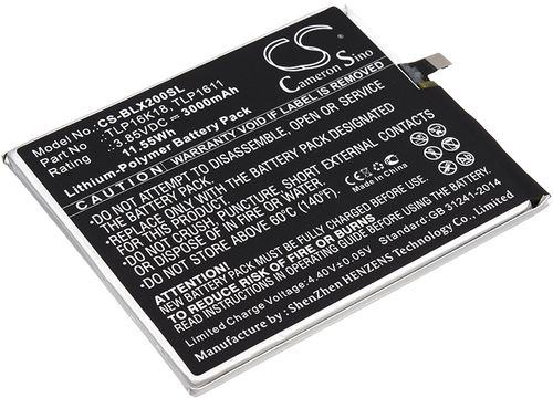 Batteri til BLU TLP16K18,TLP1611,TLP16G30,C766144300T 3000 mAh