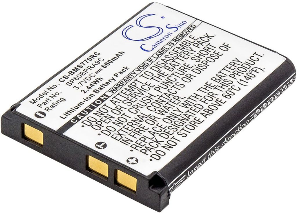 Batteri til Sony SP60BPRA9C,SP60,4-268-590-02 660 mAh