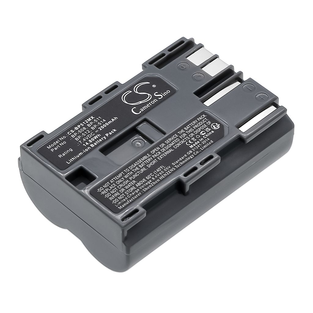 Batteri til Canon BP-508,BP-511,BP-511A,BP-512,BP-514 (2000mAh)
