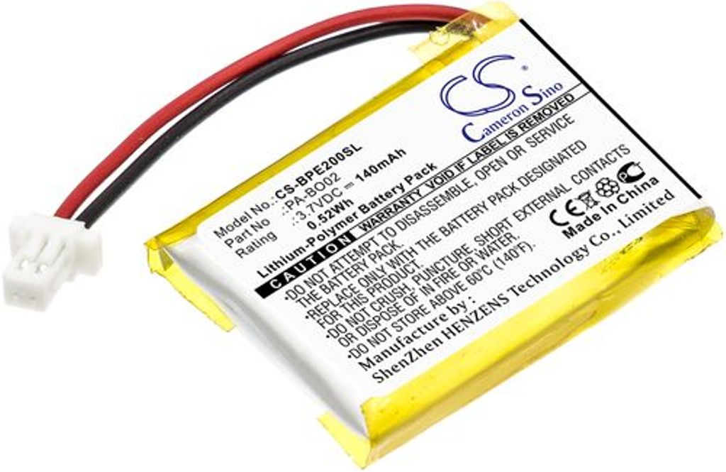 Batteri til Bang & Olufsen PA-BO02 140 mAh