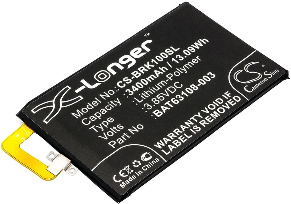 Batteri til BlackBerry BAT63108-003,BAT-63108-003 3400 mAh