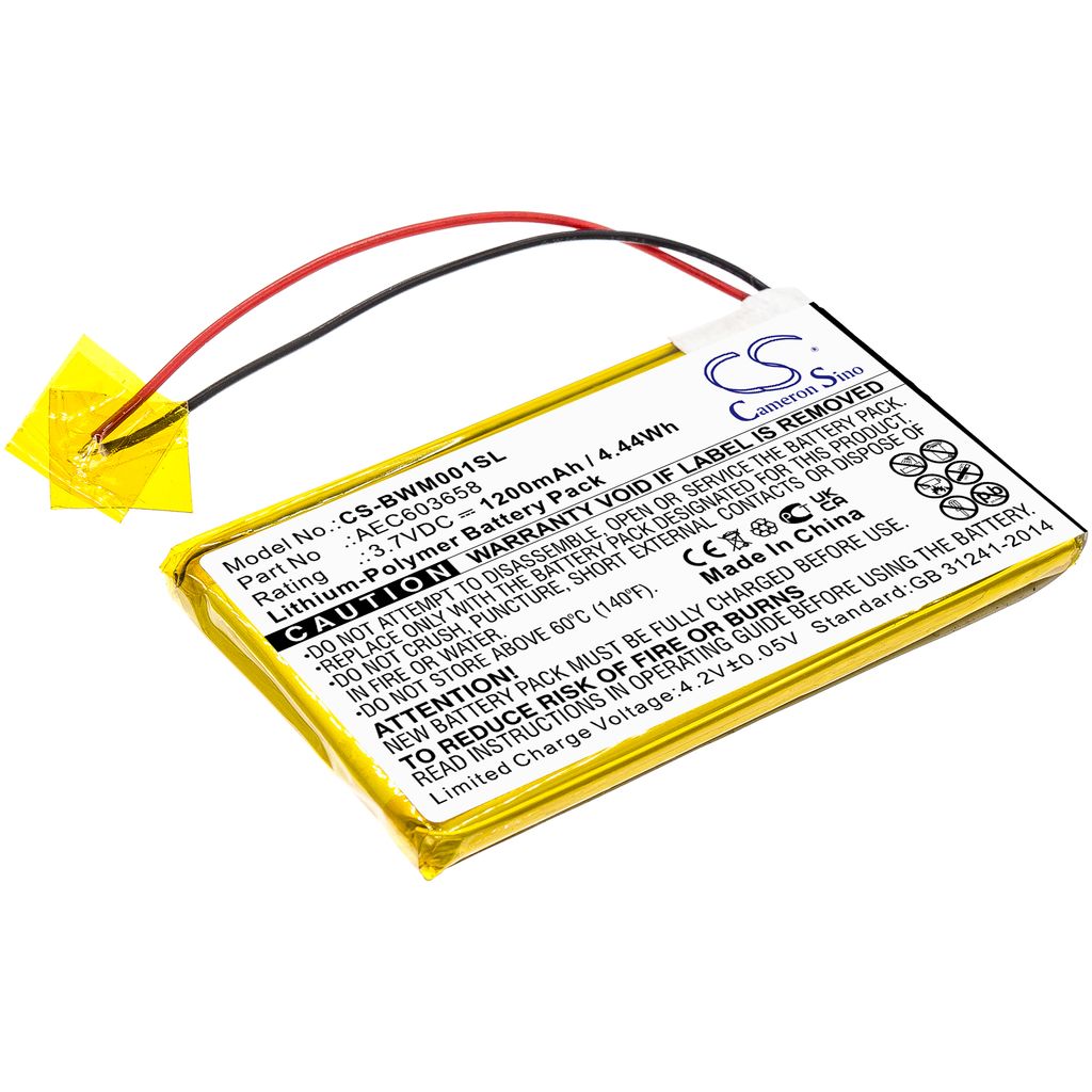 Batteri til BW AEC603658 1200 mAh