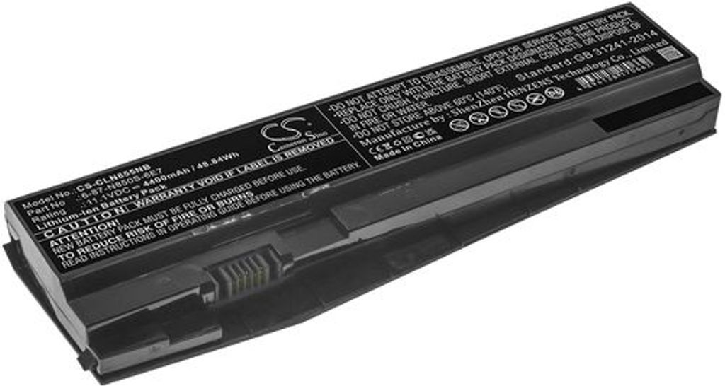 Batteri til Clevo 6-87-N850S-6E7,6-87-N850S-6U7,6-87-N850S-6U71,N850BAT-6 4400 mAh