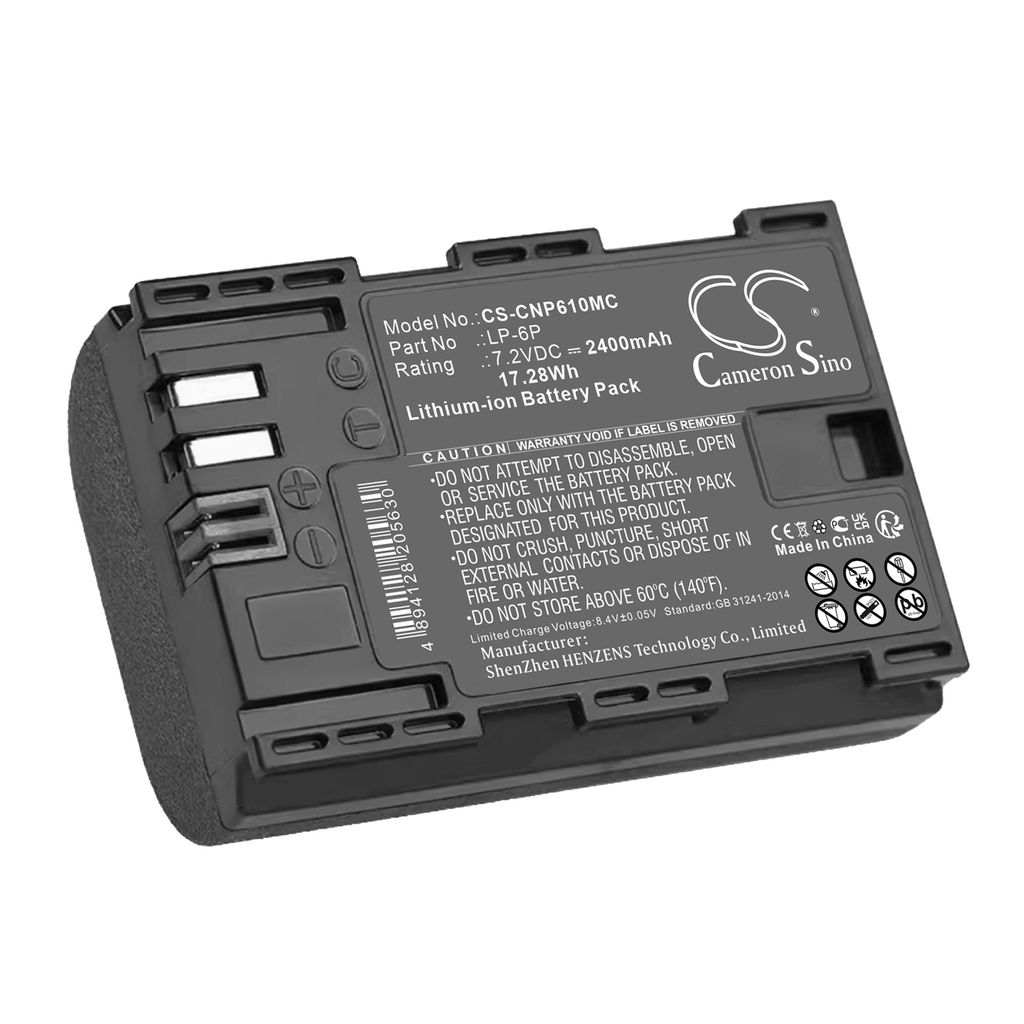 Batteri til Canon LP-E6N,LP-E6NH,LP-E6P,LP-E6 (2400mAh)