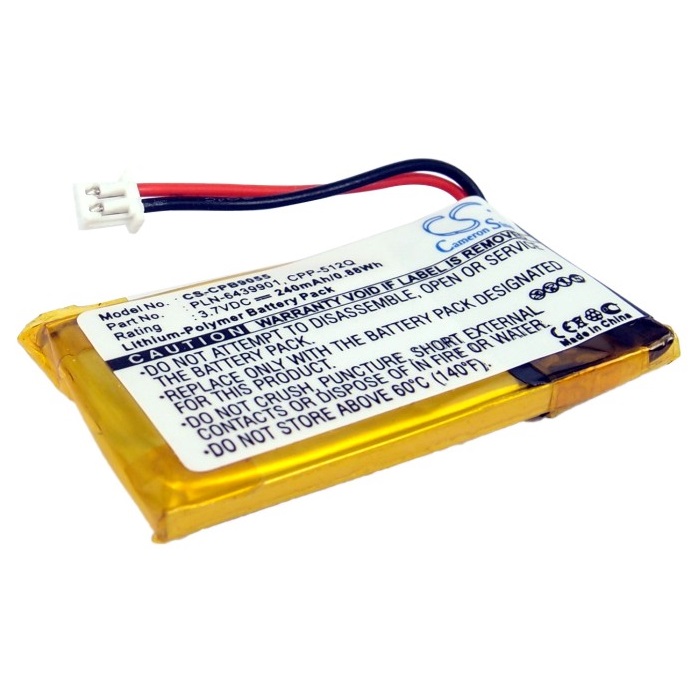 Batteri til Plantronics 65358-01,64399-01,64327-01,PLN-6439901,ED-PLN-6439901,653580,64399-03,202599-03,80322-01,71036-11 240 mAh