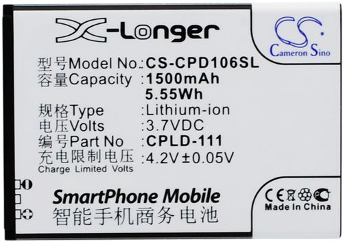 Batteri til Coolpad CPLD-111,CPLD-106 1500 mAh