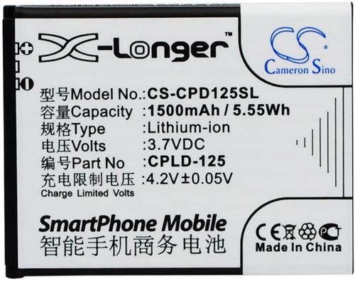 Batteri til Coolpad CPLD-125,CPLD-134 1500 mAh