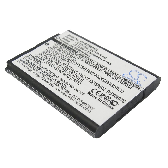 Batteri til Nintendo CTR-003,C/CTR-A-AB 1300 mAh