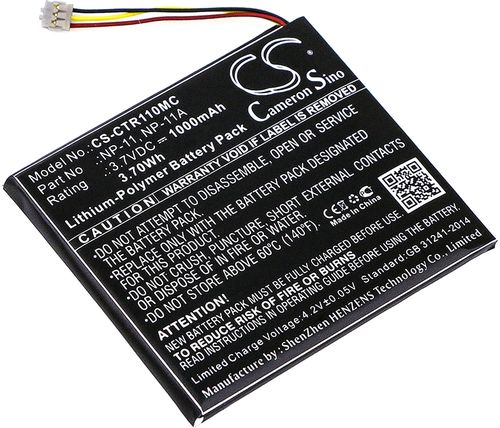 Batteri til Casio NP-11,NP-11A,LIS1639CSPC (1000mAh)