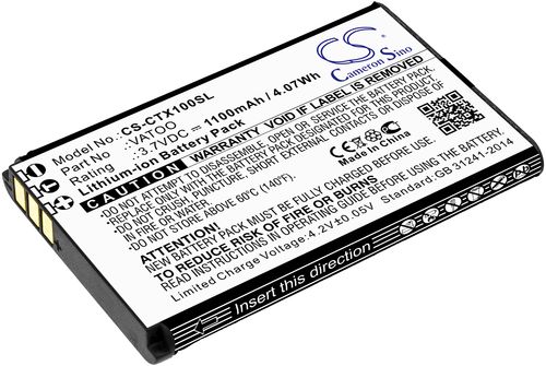Batteri til Contacta VATOO,XU100596-17005A 1100 mAh