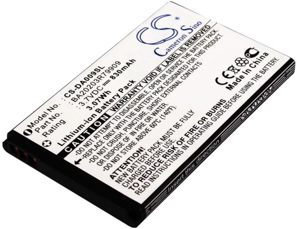 Batteri til Creative DAA-BA0009,BA20203R79909 830 mAh