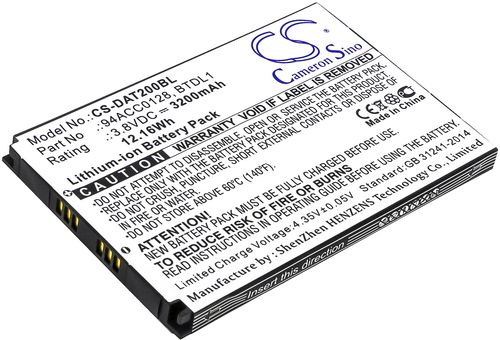 Batteri til Datalogic 94ACC0128,BTDL1,3H21-00000491,94ACC0129 3200 mAh