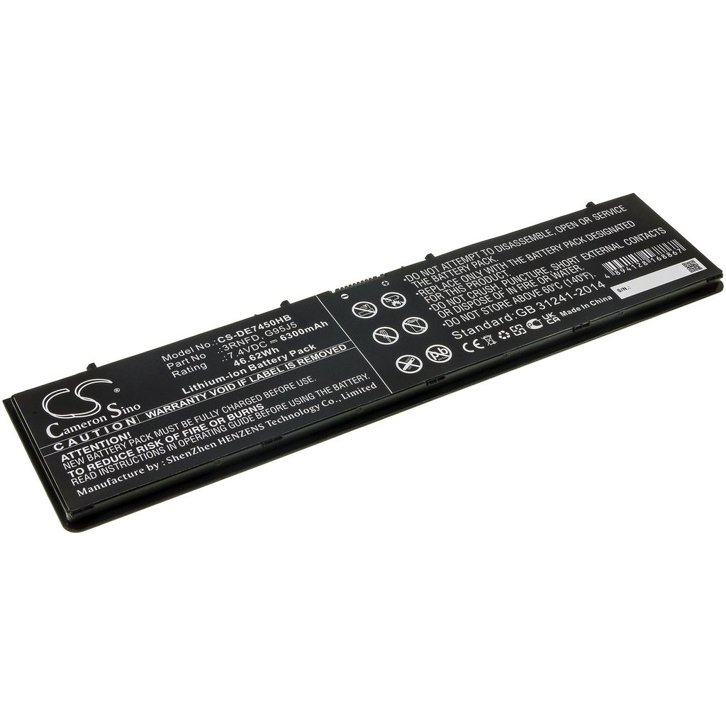 Batteri til Dell 3RNFD,FLP22C01,G95J5,V8XN3 6300 mAh