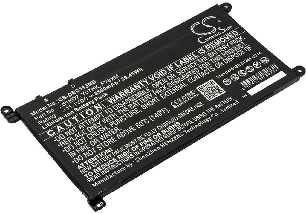 Batteri til Dell 51KD7,Y07HK,FY8XM 3550 mAh