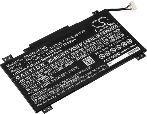 Batteri til Dell 9KY50,0VXT50,VXT50,051FV6,51FV6 1250 mAh