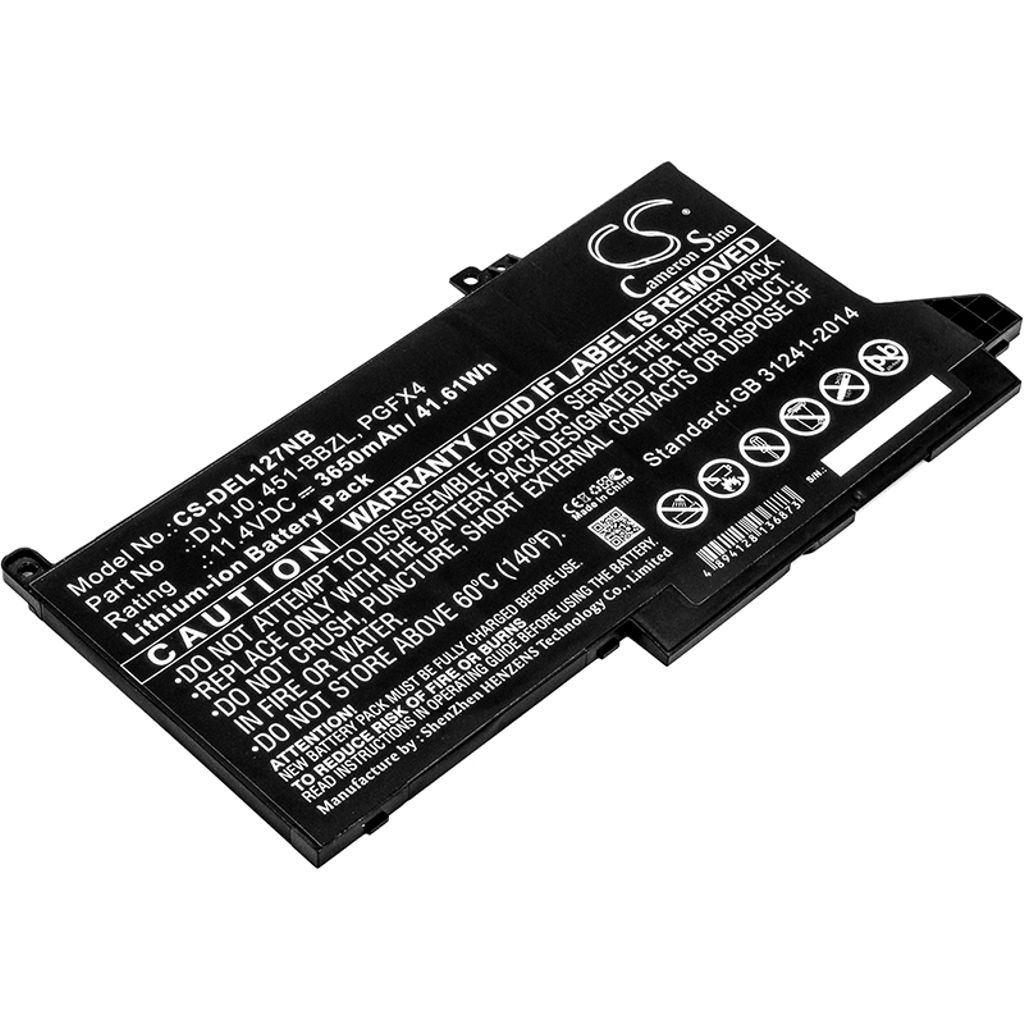 Batteri til Dell 451-BBZL,DJ1J0,PGFX4,ONFOH,00G74G,02PFPW,03KF82,08JYHH,0G74G,0NF0H,0PGFX4,2PFPW,3KF82,8JYHH,9W9MX,C2 3650 mAh
