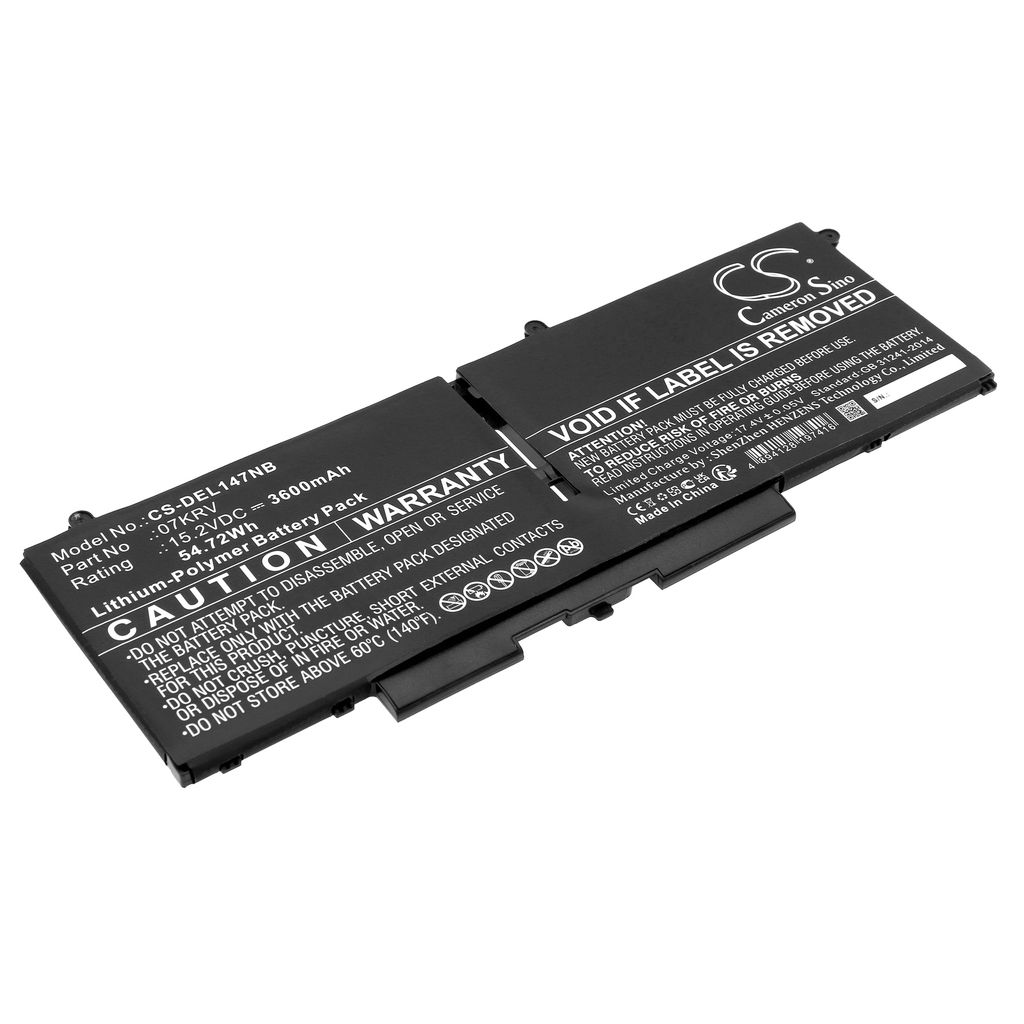 Batteri til Dell 07KRV,H4PVC 3600 mAh
