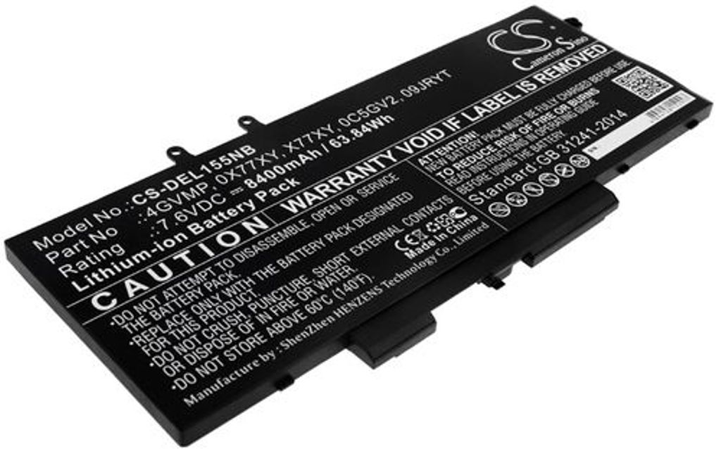 Batteri til Dell 4GVMP,X77XY,0X77XY,0C5GV2,09JRYT 8400 mAh